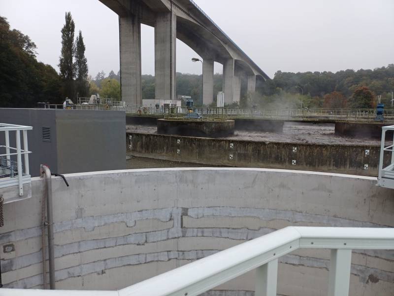 Nos équipes présentes à la station d'épuration d'AN DOUR pour relevés sur site