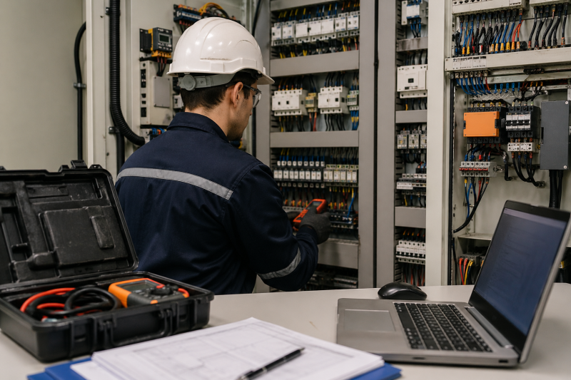 Relevés sur site réalisés par notre bureau d'études CLEAN'ELEC à EDF MURET (31)