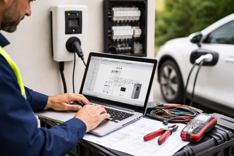 Notre bureau d'études CLEAN'ELEC est intervenu pour une note de calcul pour borne IRVE à Lyon