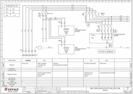 Notre entreprise a réalisé 23 schémas électriques pour notre client EIFFAGE ( 75)