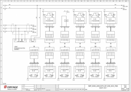 Le bureau d'études Clean'elec a fourni des schémas afin de mener à bien la mission de restructuration électrique de la cathédrale Notre Dame de Paris